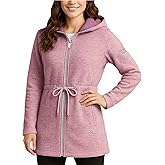 Reebok Womens Fleece Jacket - Lightweight Fleece Jacket Women Sherpa Lined Long Hooded Zip Up Womens Sweaters with Pockets