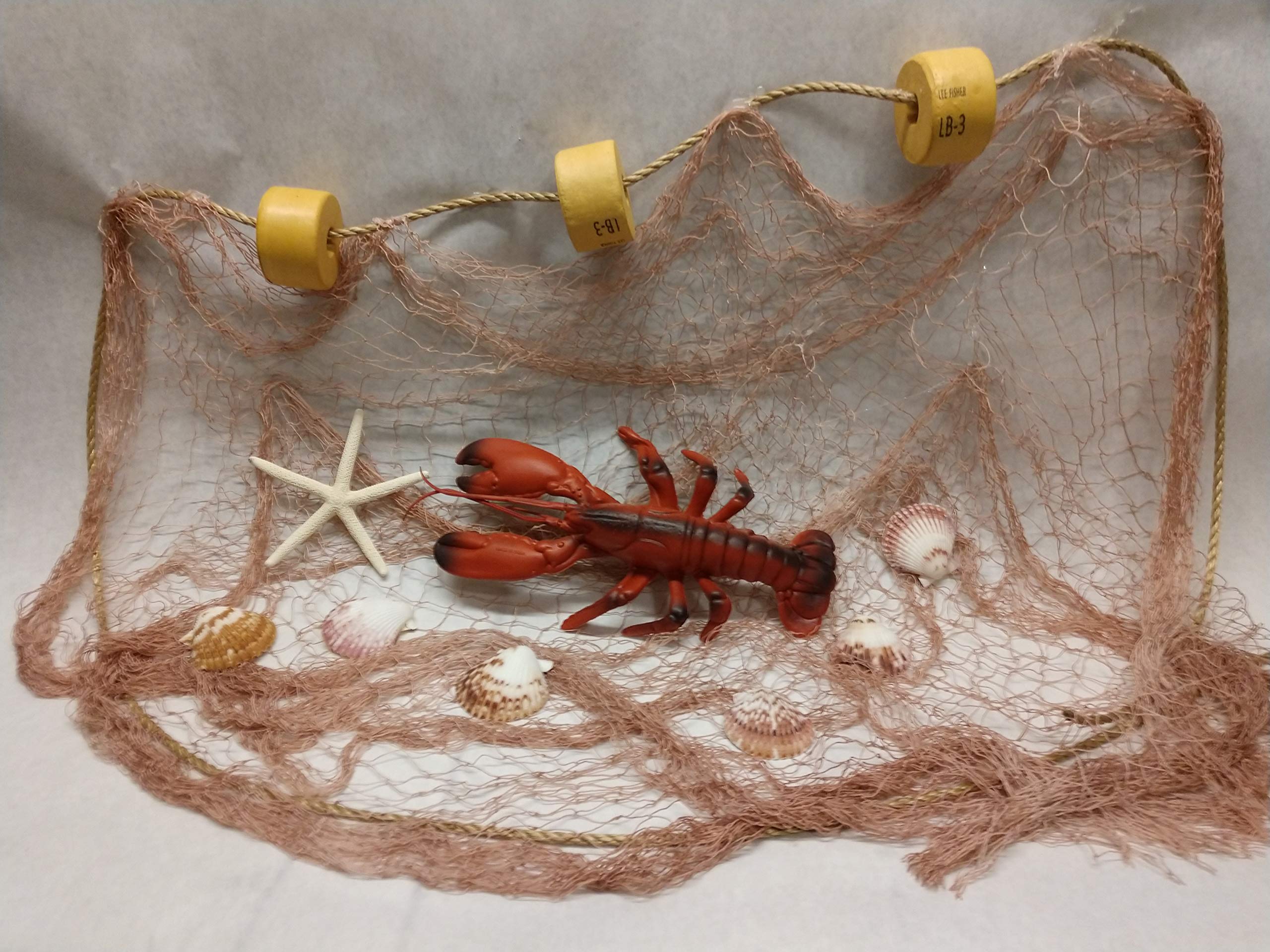 10 X 8 Ft New Decorative Fish Net Fishing Net Seashells Lobster