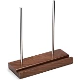 Optage Audio Now Playing Vinyl Record Stand, Solid Walnut Display Holder | Displays any album incl. double and triple gatefolds, solid walnut and steel, EVA non-slip base, 3-yr warranty
