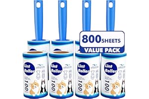 ALBATROSS HEALTH NEW ENGLAND Lint Rollers for Pet Hair Extra Sticky, 800 Sheets Mega Value Set Lint Rollers for Pet Hair Removal, Dog and Cat Lint Remover for Clothes, Furniture, Carpet