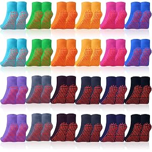 Geyoga 12 Pairs Non Slip Sock Grip Sock | Ankle Anti Skid Socks for Toddlers Girls Boys