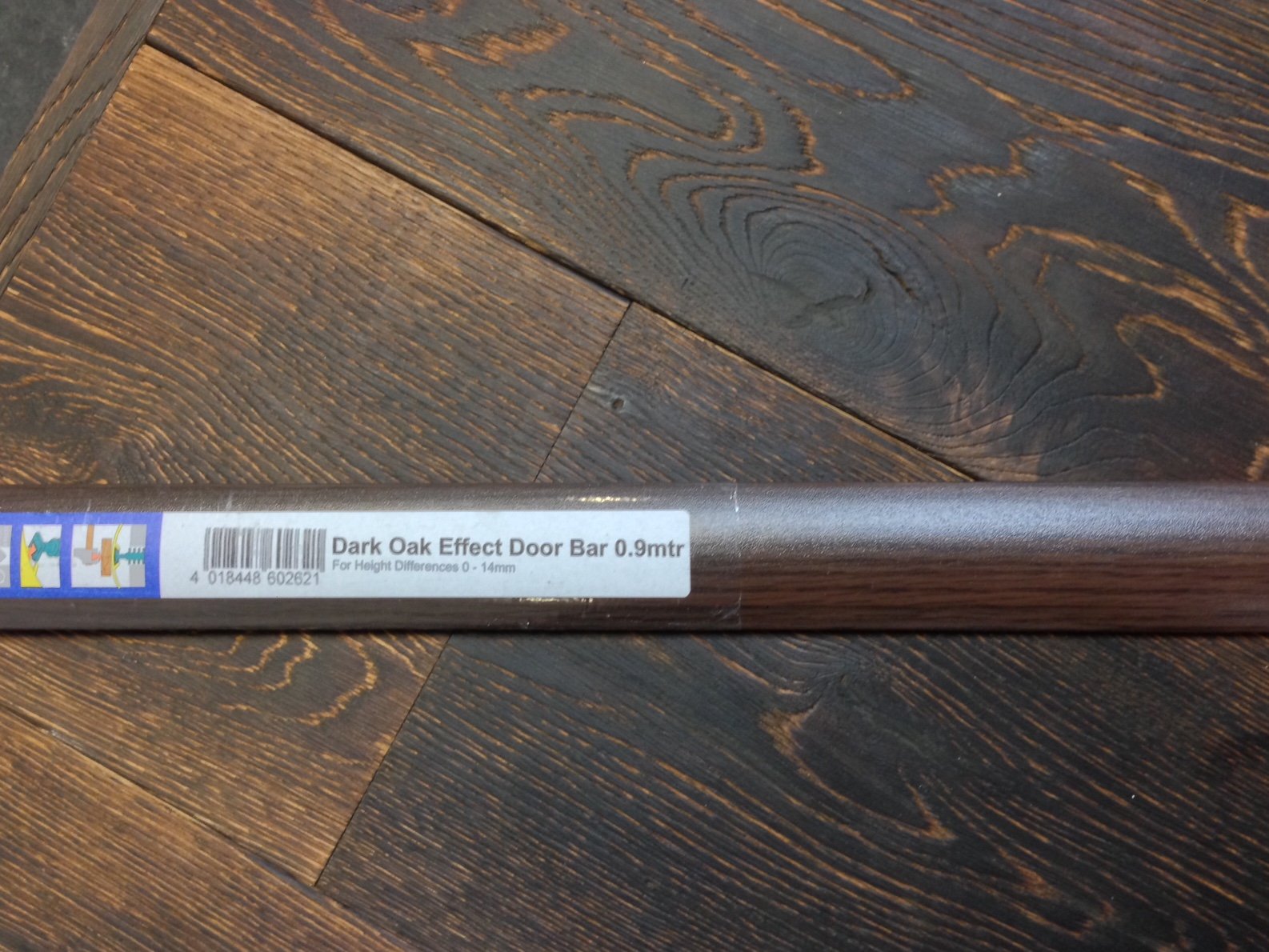 DURAL Dark Oak Effect Door BAR-40mm x 900mm(Comes in Oak Effect, MATT Titanium, Silver/Gold & Bronze & Other Oak COLS Too)