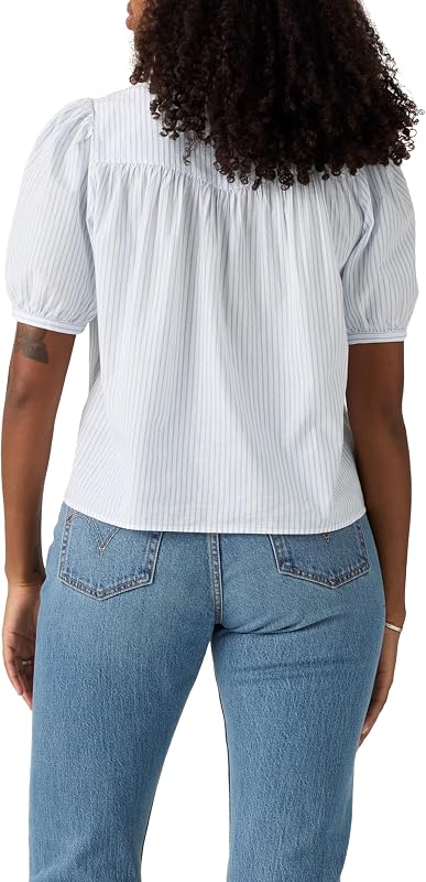 Amelie Blouse Pixie Stripe V2 Blue Yonde