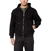 Smith's Workwear mens Sherpa-lined Duck Canvas Hooded Jacket
