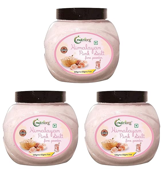 Nutriorg Himalayan Pink Salt Powder 500g (Pack of 3)