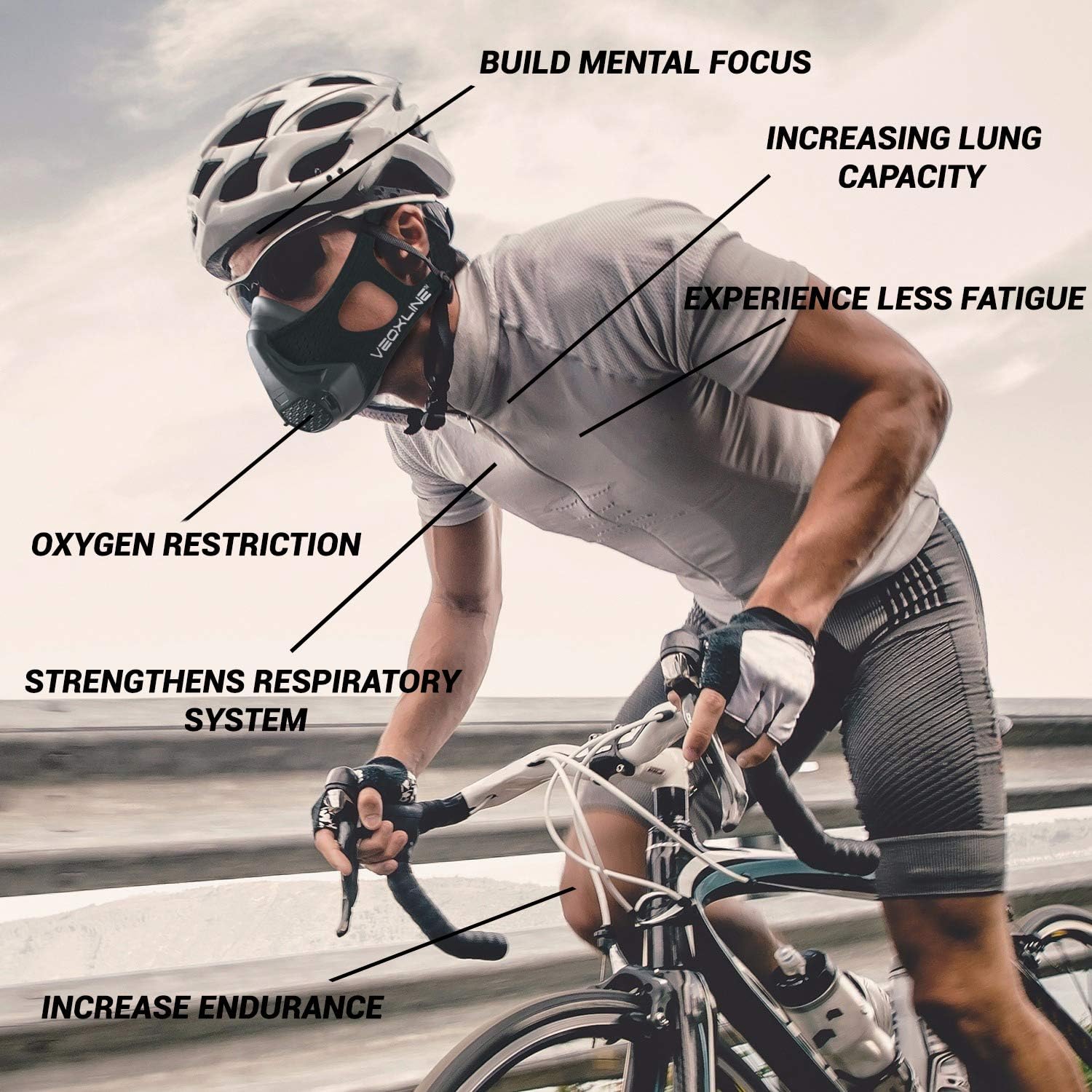 Training Mask | 24 Breathing Resistance Levels - Sport Workout Running Biking Fitness Jogging Cardio Exercise for Men Women | Imitate Workout at High Altitudes (Black) : Sports & Outdoors