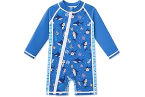 BesserBay Baby Swimsuit UPF 50+ Zipper One Piece Swimsuit 3-36 M