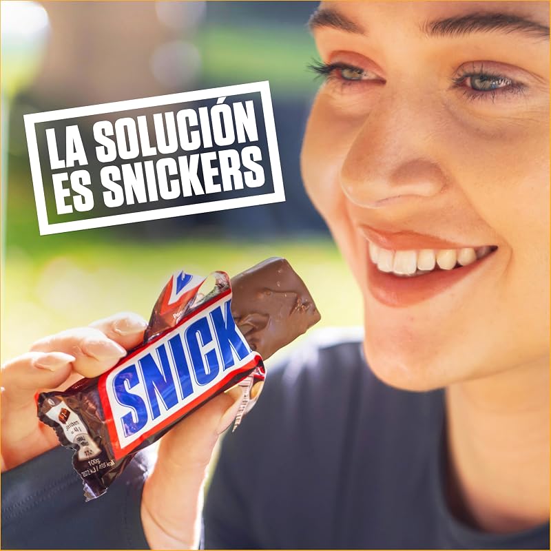 Chocolatina con Crema de Cacahuete, Caramelo y Cacahuete recubiertos de Chocolate con Leche (24 x 50g)