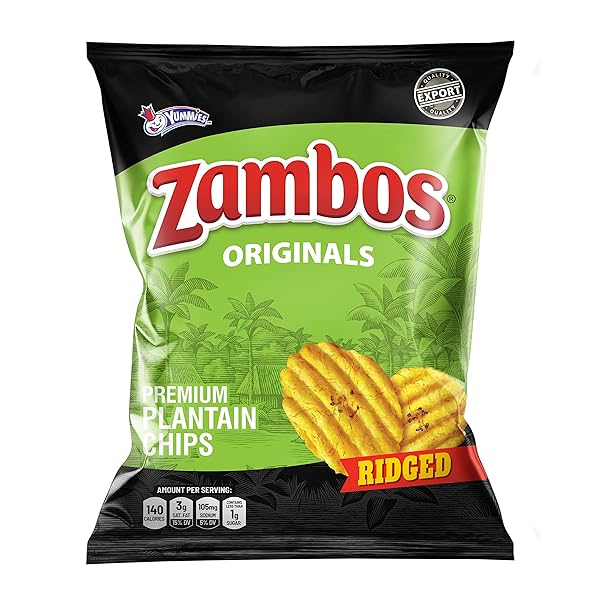 ZAMBOS ORIGINAL PREMIUM PLANTAIN CHIPS, 5.3 OZ –...