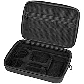 Semaiki Large Carrying Case for DJI Osmo Action 5 Pro/4/3/6 and Accessories,Surface Waterproof Camera Case,Portable Travel Case with Detachable Strap,Black