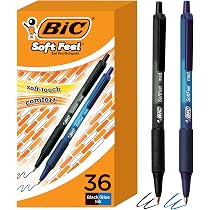 Amazon.com : BIC Soft Feel Assorted Colors Retractable Ballpoint ...
