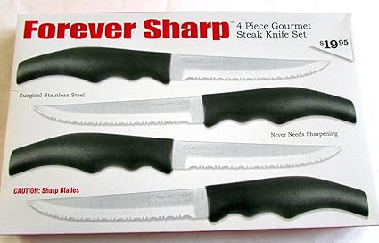 Amazon Com Forever Sharp 4 Piece Gourmet Steak Knife Set Other Products Kitchen Dining