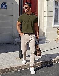 COOFANDY Summer Shirts for Men T Shirts Cotton
