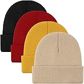 Cooraby Beanie Cap Winter Warm Hats Soft Knit Beanie for Men or Women