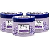 Dr Teal's Pure Epsom Salt Body Scrub, Soothe & Sleep with Lavender Essential Oils, 16 oz (Pack of 3)