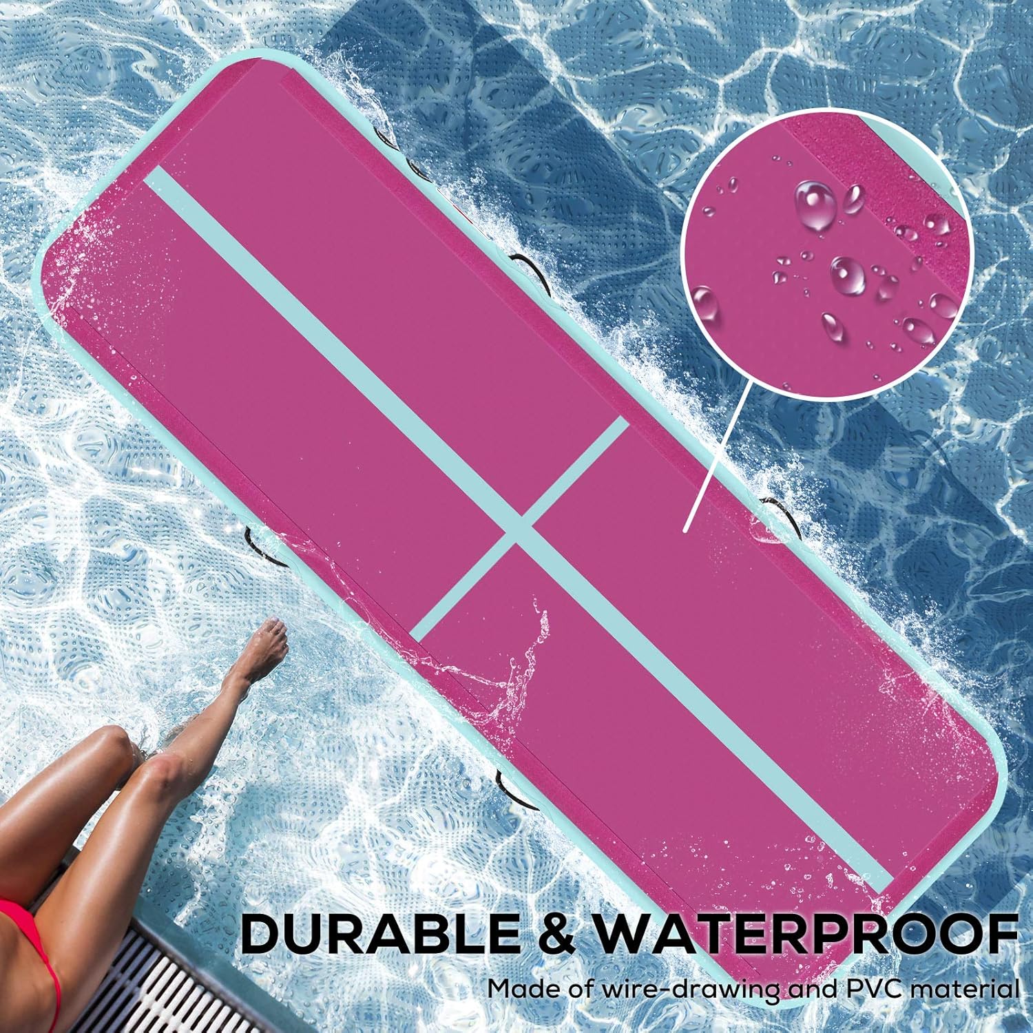 airtrack pool gymnastics mat