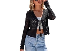Arach&Cloz 2026 Spring Women's Linen Blend Sweaters Cardigan Bolero Shrug