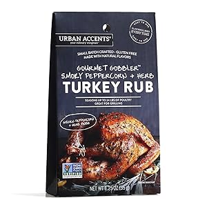 Gourmet Gobbler Smoky Peppercorn and Herb Turkey Rub – Turkey Seasoning Spices - Urban Accents, 1.25-Ounce