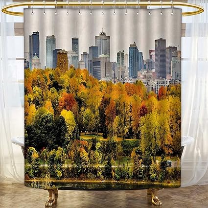 Amazon Com Anhounine Fall Shower Curtains Fabric Extra Long