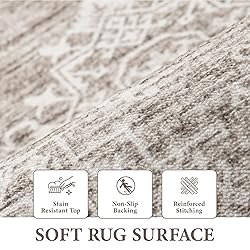Area Rug Living Room Rugs 8x10 - Large Soft Boho