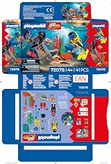 Playmobil City Action Police Diver with Treasure 72078 2 Figures Underwater view 7