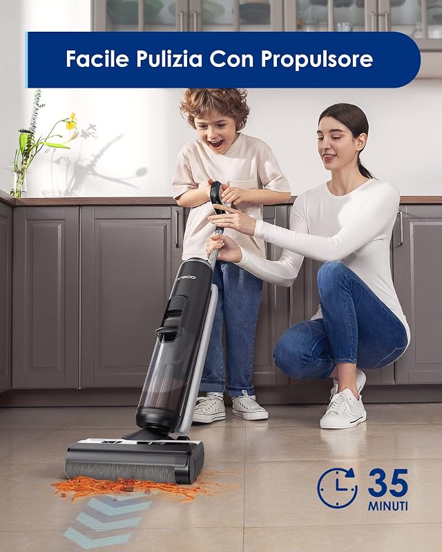 FLOOR ONE S5 Aspirapolvere Senza Fili Intelligente, Lavapavimenti