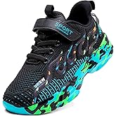 Qvxkd Boys Sneakers Shoes Girls Running Breathable Lightweight Kids