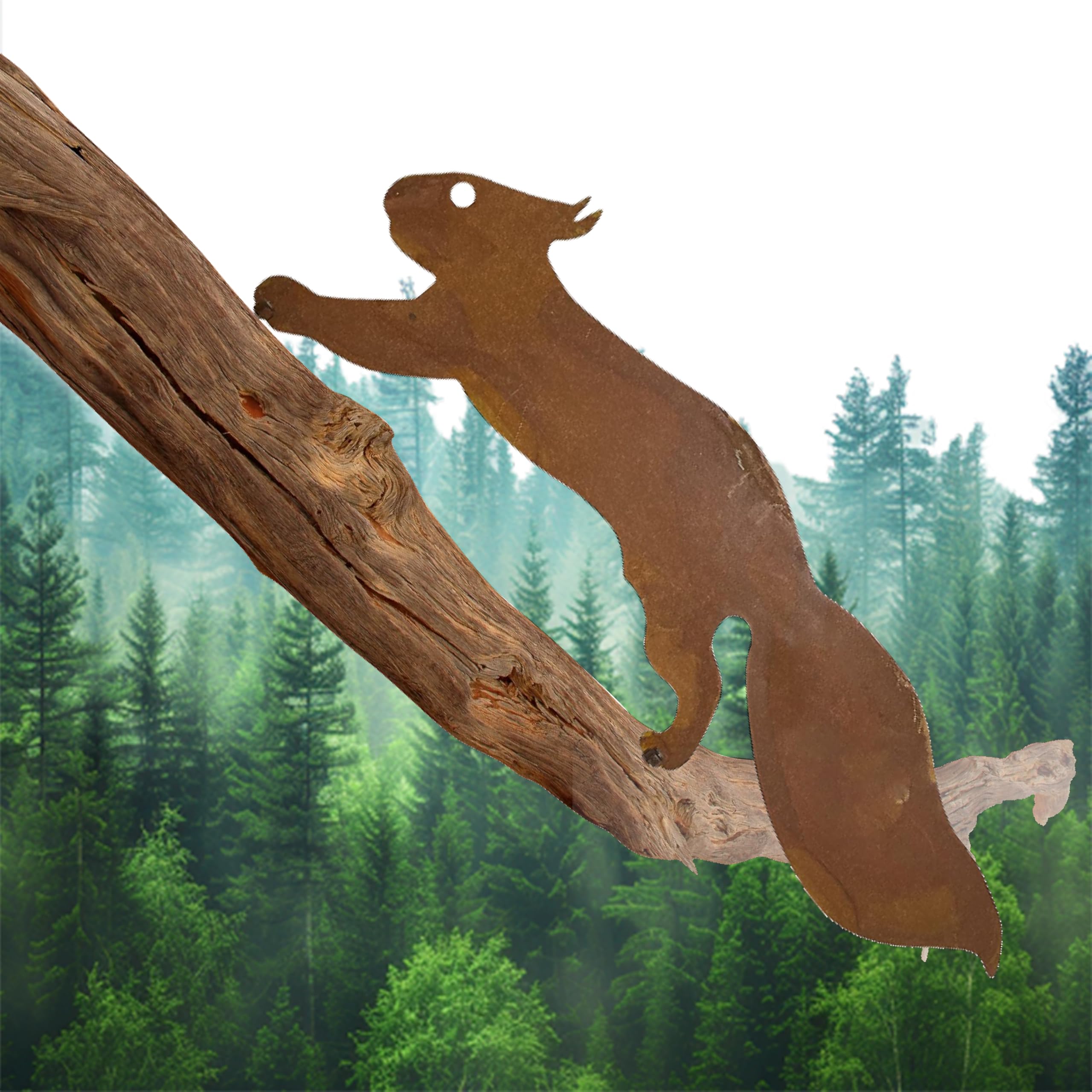 Esshogo Rusted Squirrel Garden Decoration Rusty Metal Rust Decoration Decorative Squirrel Garden Decoration for Garden Decoration