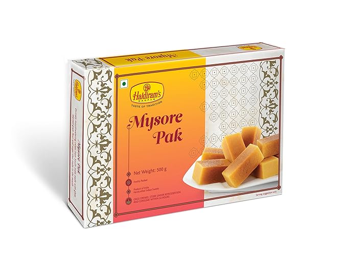 Haldirams Nagpur Mysore Pak (500 g X Pack of 2)
