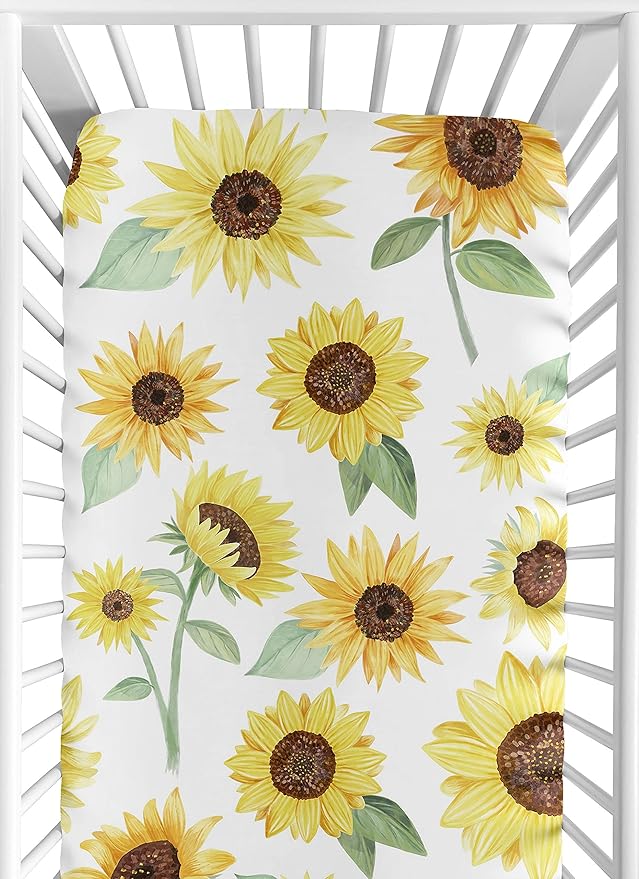 sunflower baby crib sheets