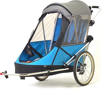 Amazon ワイク 大型福祉チャイルドトレーラー Wikelargespecialneedstrailer 身長162cmくらい 積載57kgくらいまで アウトドア 自転車旅行 これまでは無理だった願いが叶う トレーラー 特注 受注製造ハンドメイド 色 トルコイズ Wike 荷台