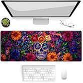 VANZEV Day of The Dead Skull Gaming Mouse Pad, Mouse Pad, Desk Mat, Non-Slip Rubber Base MousePads for Computers Laptop Office School Home Accessories Decor Gifts 31.5