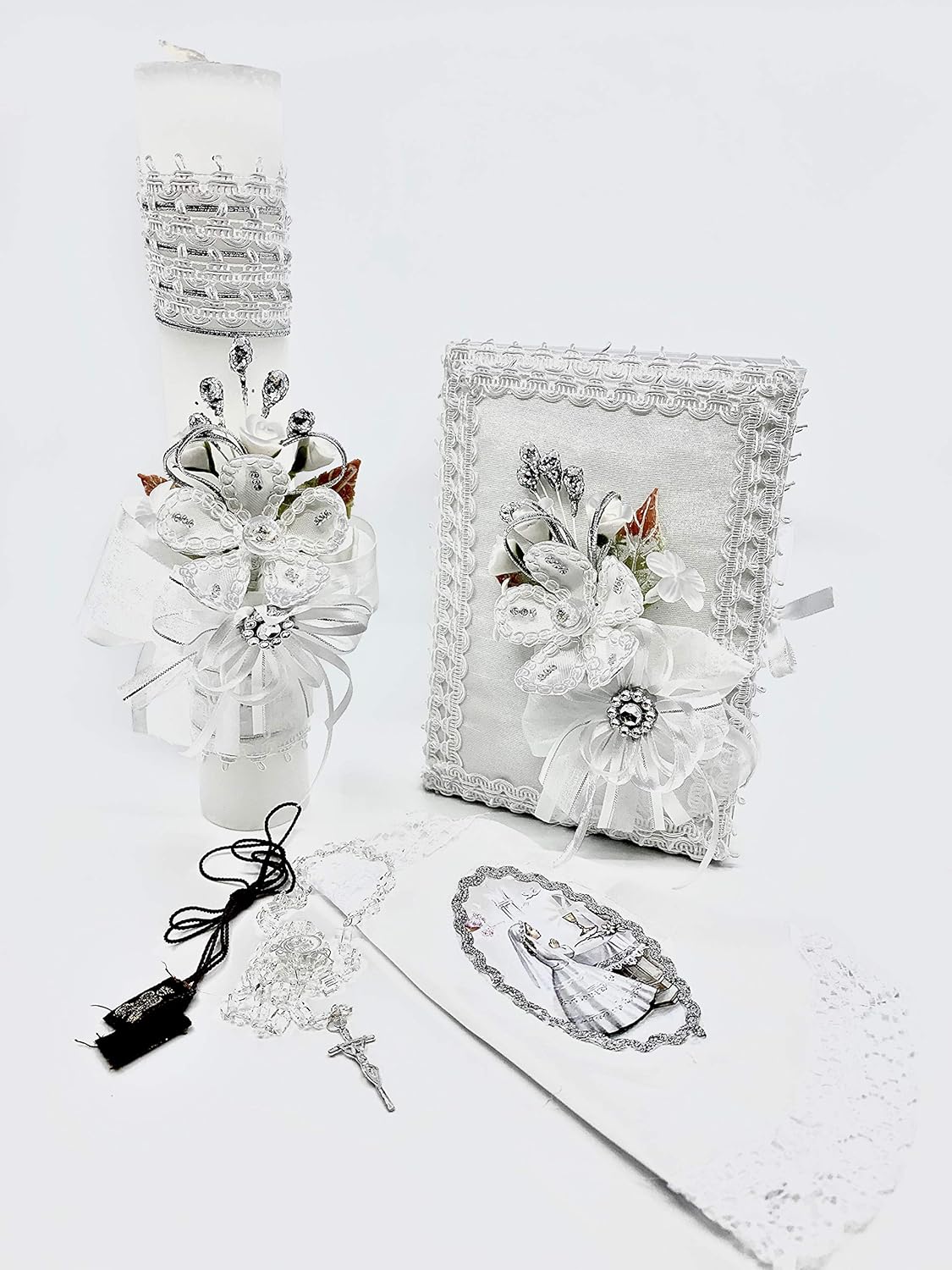 first communion candle set girl