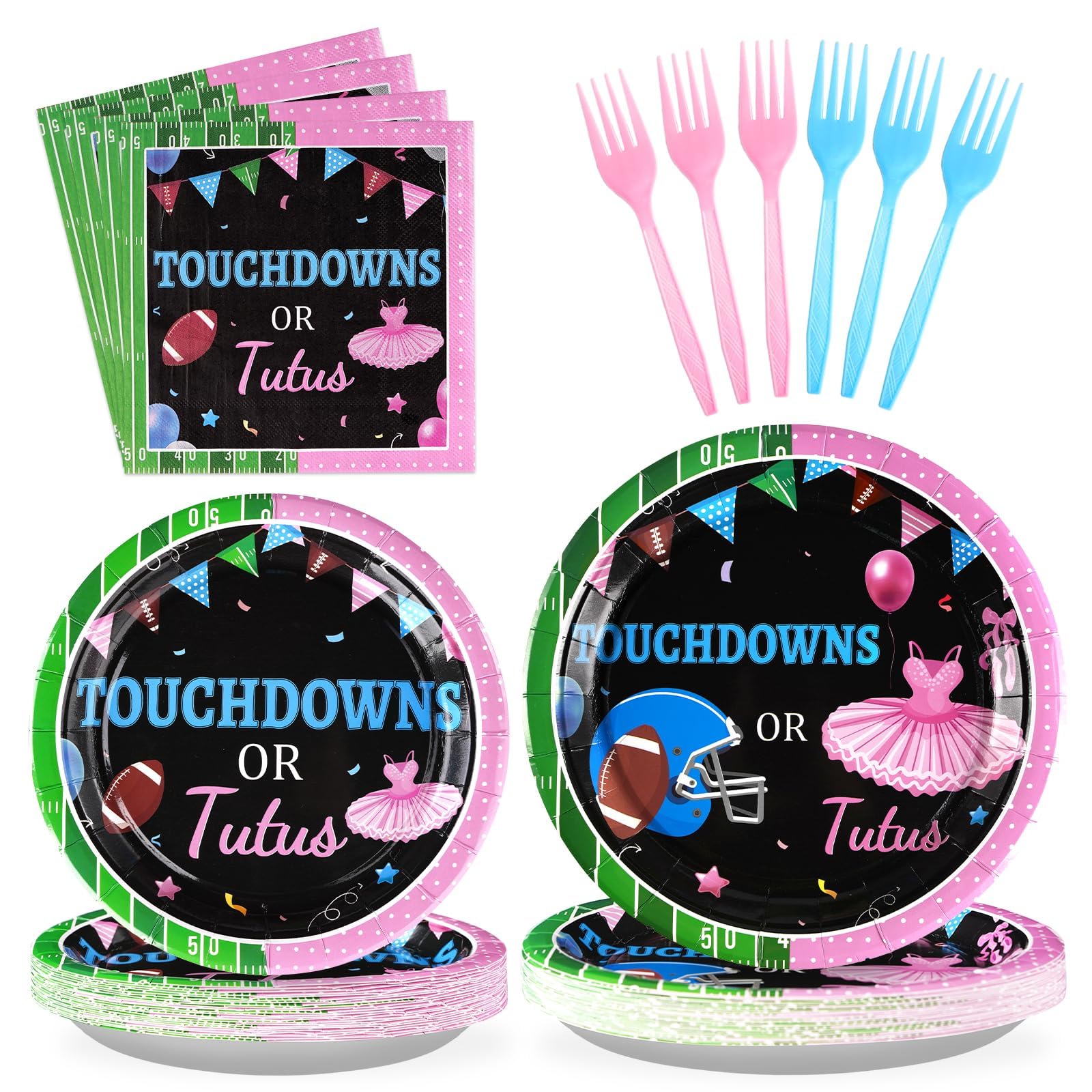 96 Pcs Football Gender Reveal Party Supplies