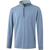 DTWOOO Men's Quarter Zip Golf Pullover Men Mock Neck Sweatshirts Dry Fit Long Sleeve Performance Wicking 1/4 Zip Pullover