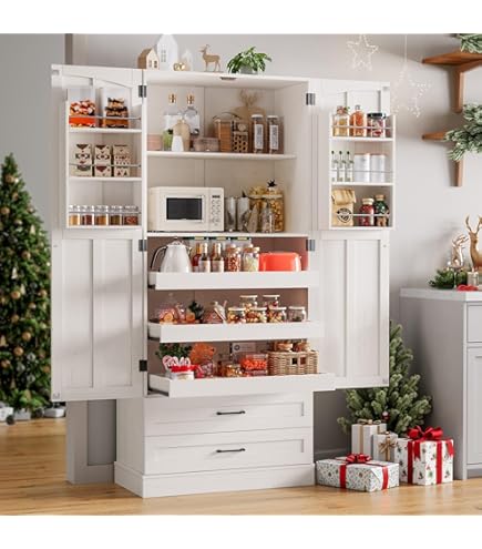 Amazon.com: HQZX 71'' Tall Kitchen Pantry Cabinet, Pantry Storage