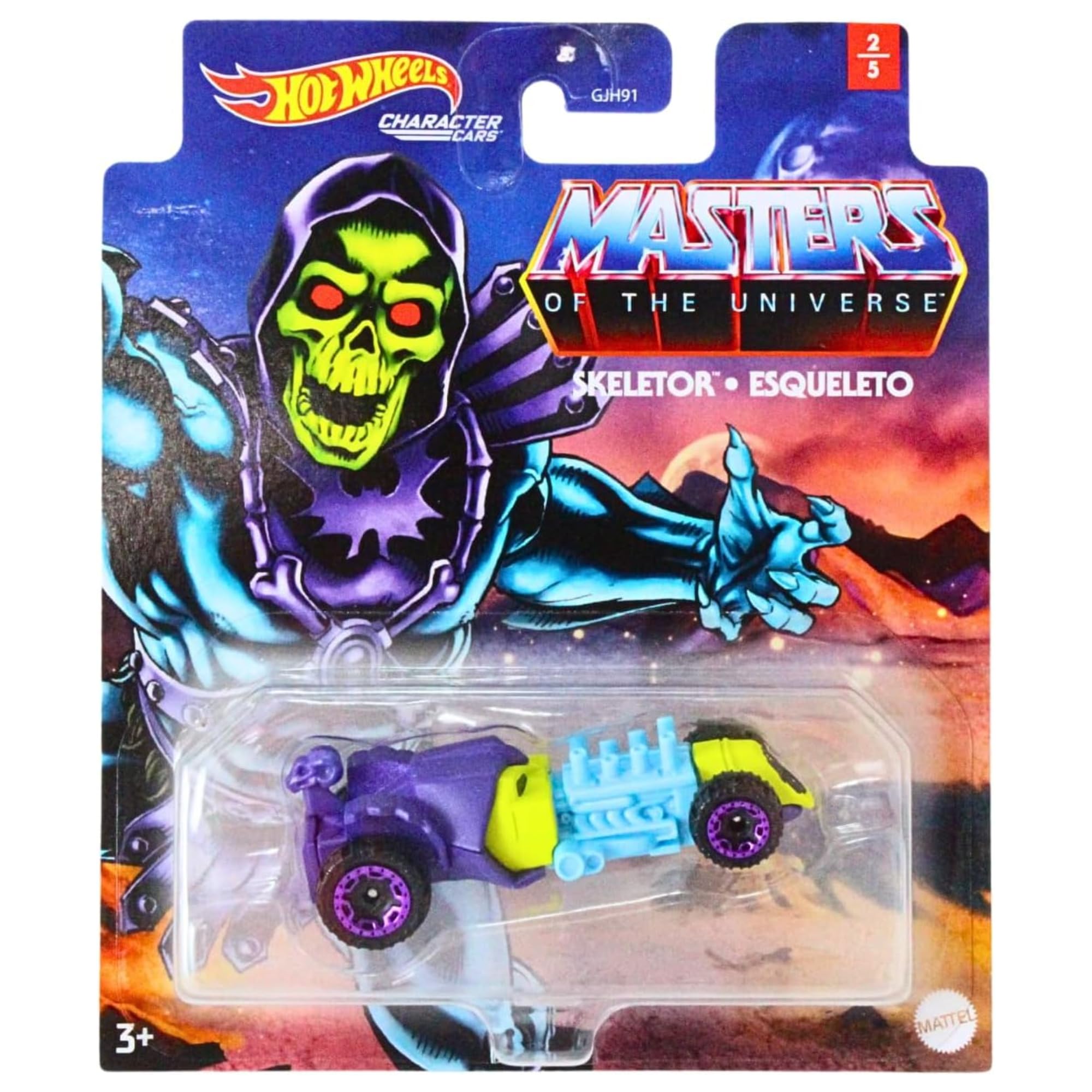 Character Cars Hot Wheels Masters of The Universe Die-cast 1:64 Scale Vehicle Car - Skeletor 2/5