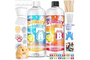 Liquid Silicone for Taba Squishy Kit, 1000g 1:1 AB Ratio Super Soft Fast Cure for Squishy Maker, Squishy Making Rubber for Ca