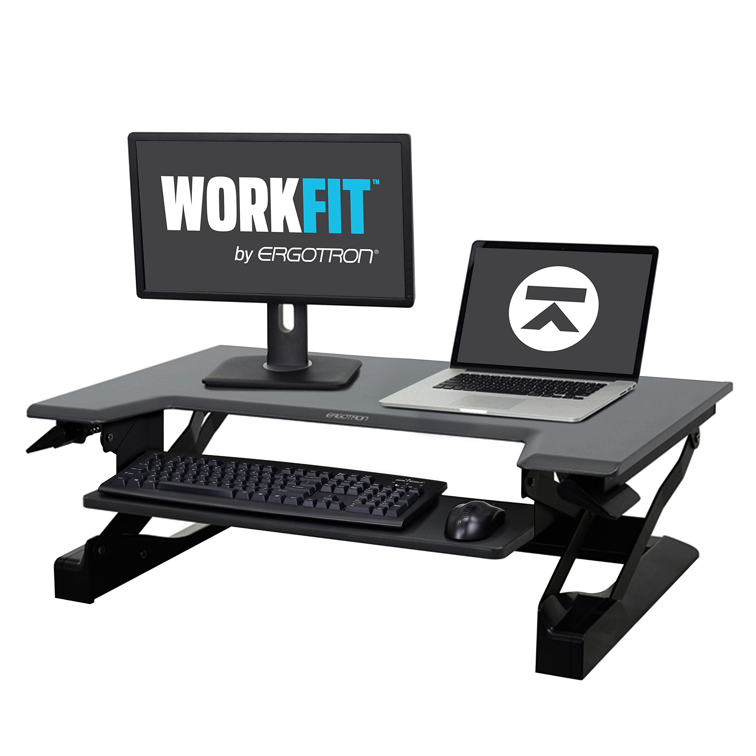Ergotron WorkFitT SitStand Desktop Workstation Black 698833043976 eBay