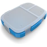 Bentgo Fresh Tray with Cover, Reusable 4-Compartment Meal Prep Container | Built-In Portion Control, BPA-Free, Dishwasher &amp; Freezer Safe, Fits Bentgo Fresh Lunch Box (Blue)