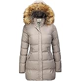 WenVen Women's Winter Thicken Puffer Coat Warm Jacket with Faux Fur Removable Hood