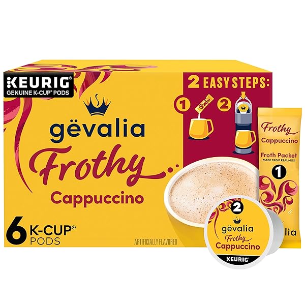 GEVALIA FROTHY 2-STEP ARTIFICIALLY FLAVORED CAPPUCCINO ESPRESSO STYLE...