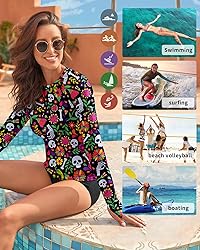 WOWENY Women Rash Guard Long Sleeve Swim Shirts UPF
