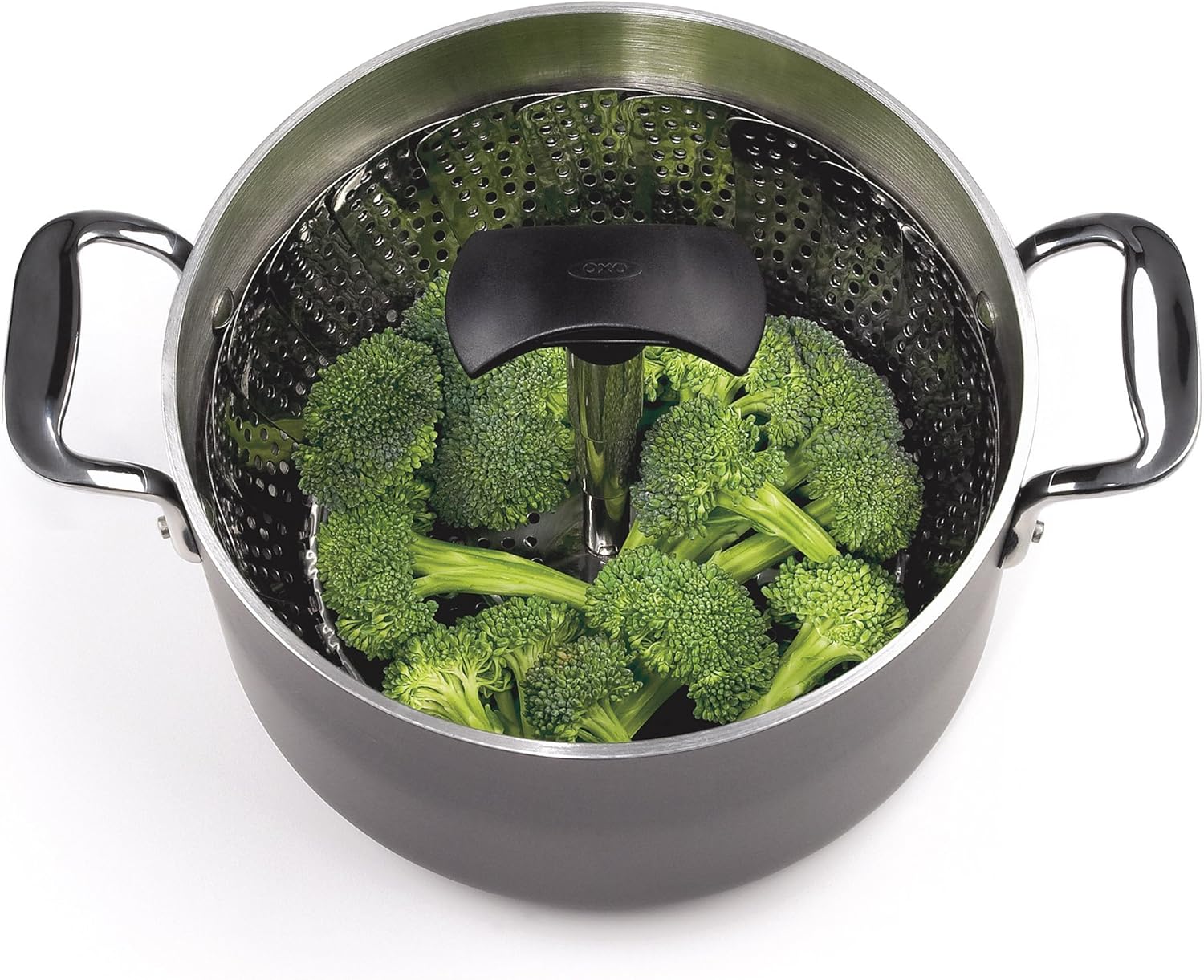 OXO Stainless Steel Good Grips Steamer with Extendable Handle, 7": Vegetable Steamer: Home & Kitchen