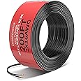 Energeaster 200FT 16/2 Low Voltage Landscape Lighting Copper Wire,16 Gauge 2 Conductor Wire,Low Voltage 16 AWG Copper Extension Cord for Speaker, LED, Automotive 12V/24V DC