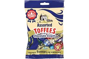 Walkers' Nonsuch Assorted Toffees & Chocolate Éclairs | Contains English Creamy, Milk & Dark Chocolate Covered, Banana Split & Milk Toffees | Traditional British Candy | 5.29 Oz (150g)