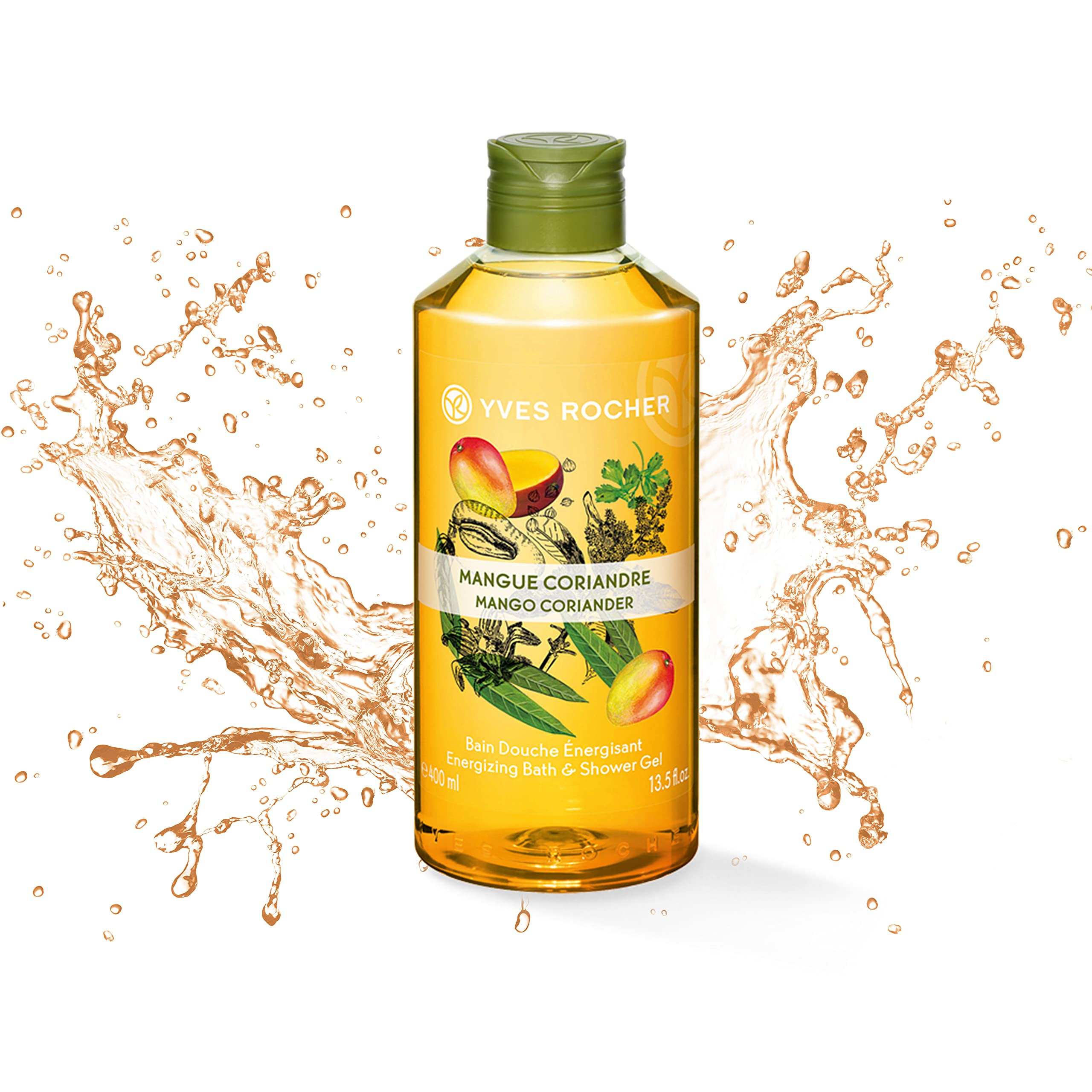 YVES ROCHER Mango & Coriander nectar shower gel. 400ml NEW