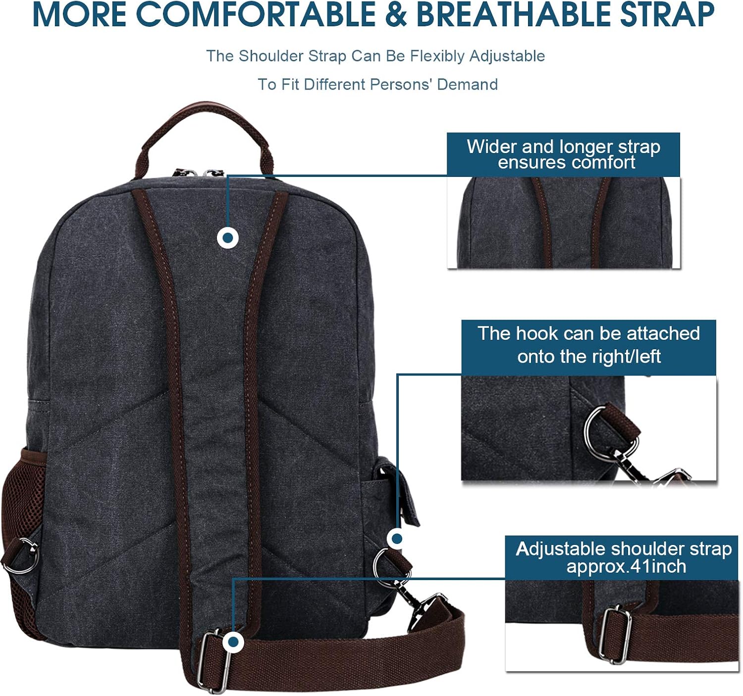 WOWBOX Sling Bag for Men Sling Backpack Laptop Messenger Bag Fit 15.6": Shoes