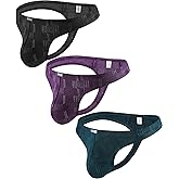 iKingsky Men's Four Way Stretch Bulge Thong Sexy T-back Underwear Low Rise Soft Under Panties for Men