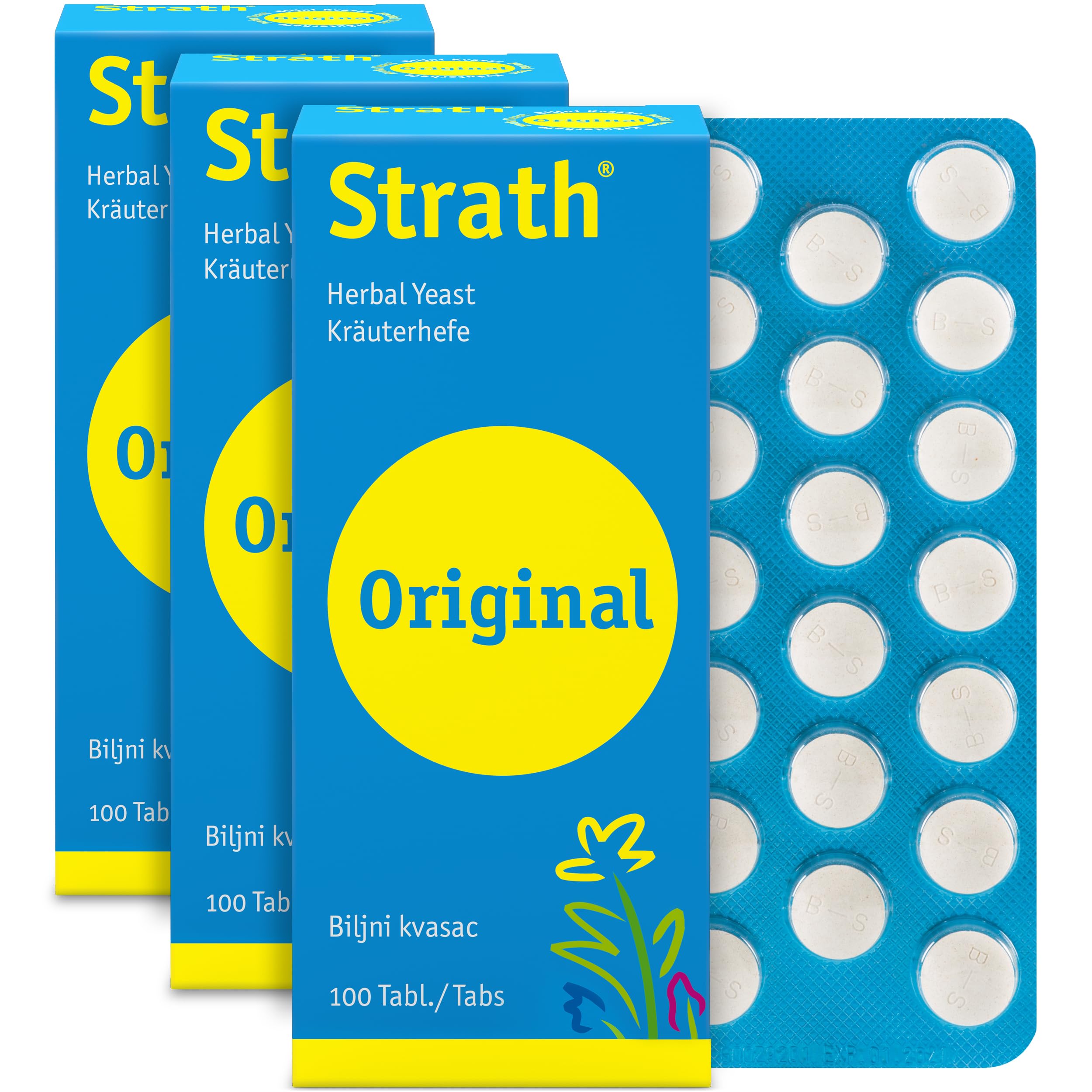 Strath Original Tablets (300) - Yeast Supplement with 61 Nutrients, Vitamins & Minerals, Daily Nutritional Superfood for Men & Women Digestion & Immune Support, Pregnant & Breastfeeding